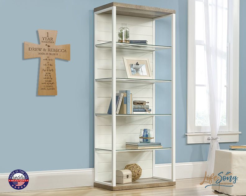 Cherish Love with a Personalized Wall Cross – Lifesong Milestones Memorable 1st Anniversary Gift