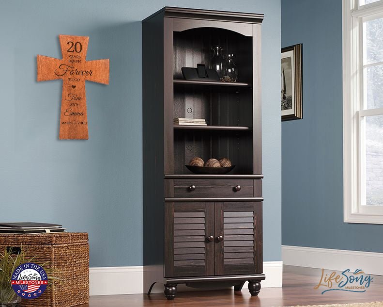 Thoughtful Gifts for Couples – Personalized 20th Wedding Anniversary Wall Cross