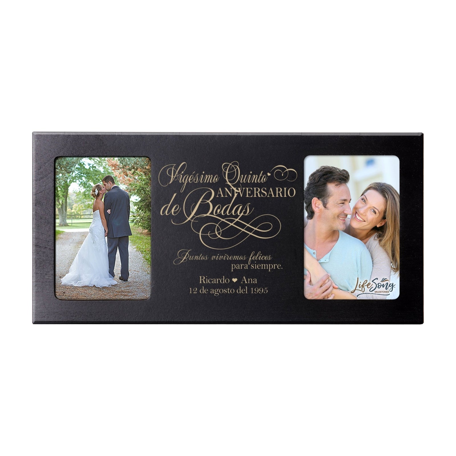 Lifesong Milestones Personalized Couples 25th Wedding Anniversary Spanish Picture Frame Home Decor