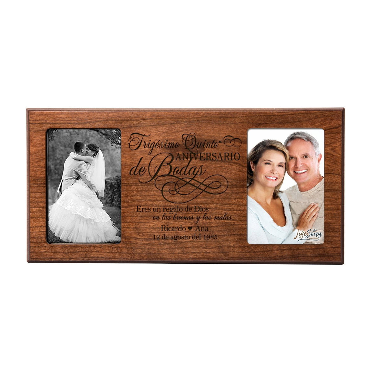 Lifesong Milestones Personalized Couples 35th Wedding Anniversary Spanish Picture Frame Home Decor