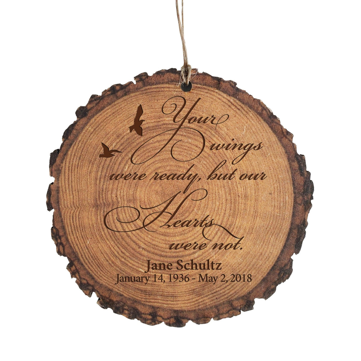 Personalized 3.75” Round Barky Hanging Memorial Ornament For Loss of Loved One - LifeSong Milestones