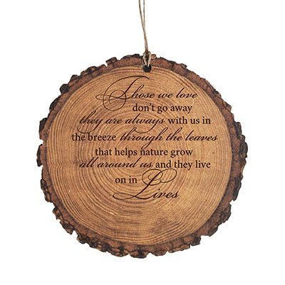 Personalized 3.75” Round Barky Hanging Memorial Ornament For Loss of Loved One - LifeSong Milestones