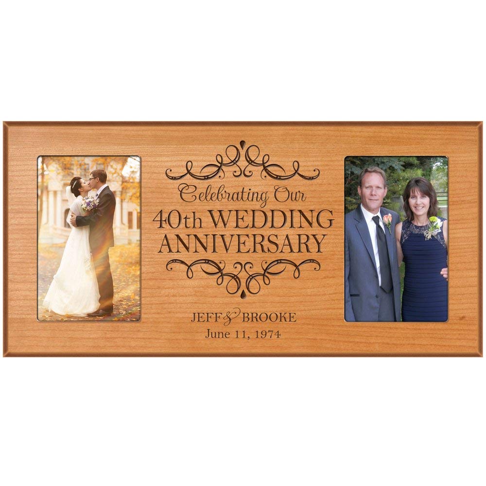 Lifesong Milestones Personalized 40th Wedding Anniversary Photo Frame Gift Ideas for Couples