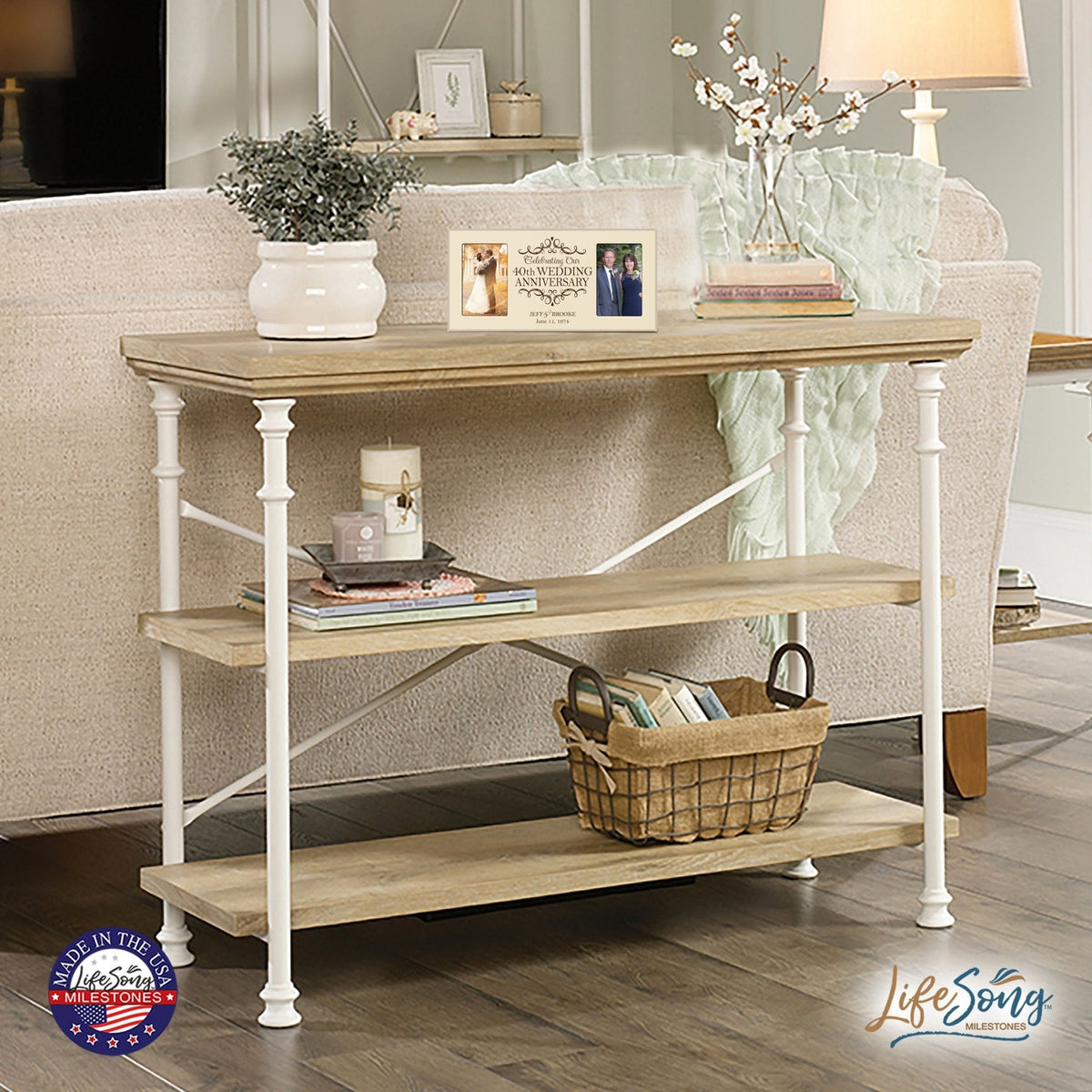 Lifesong Milestones Personalized 40th Wedding Anniversary Photo Frame Gift Ideas for Couples