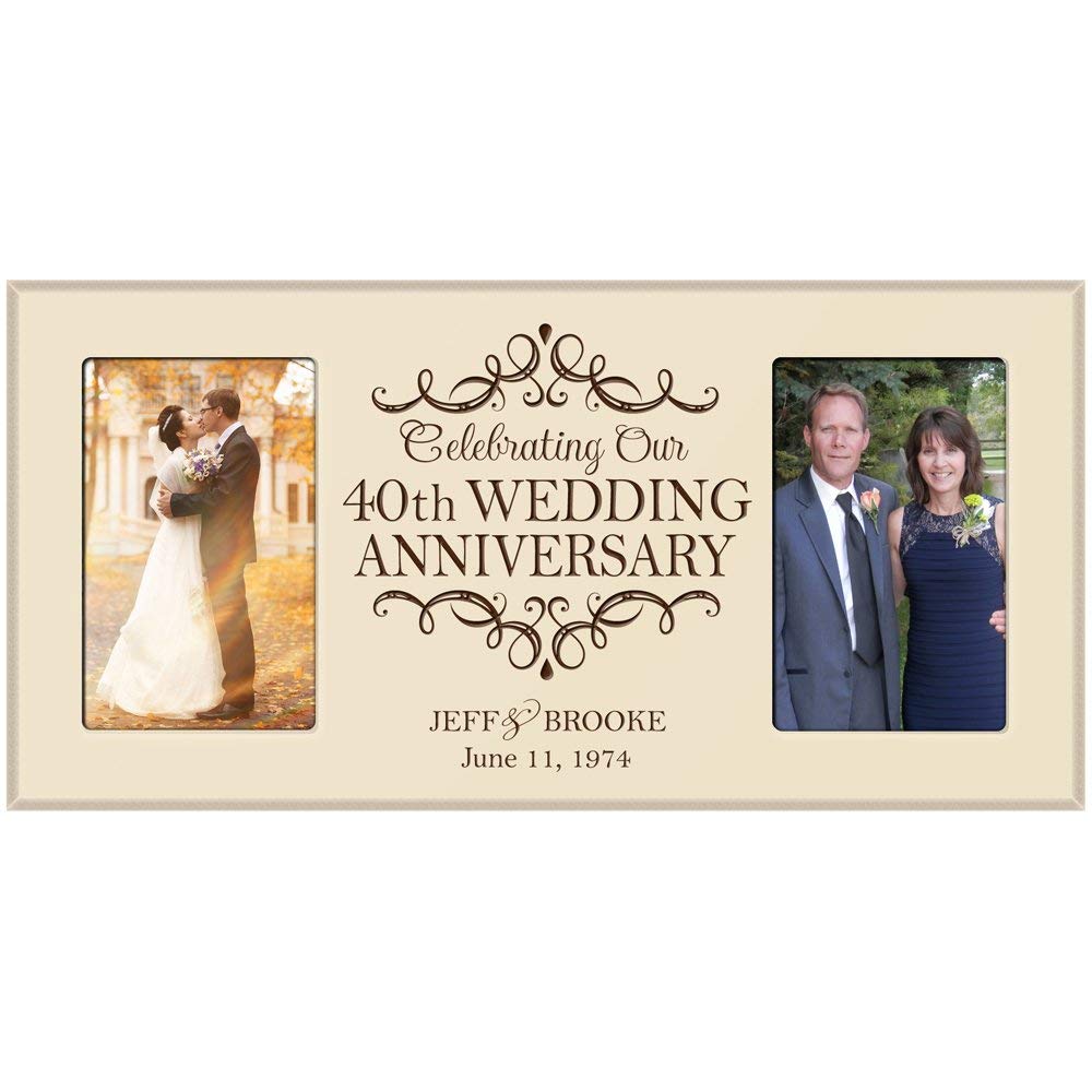 Lifesong Milestones Personalized 40th Wedding Anniversary Photo Frame Gift Ideas for Couples