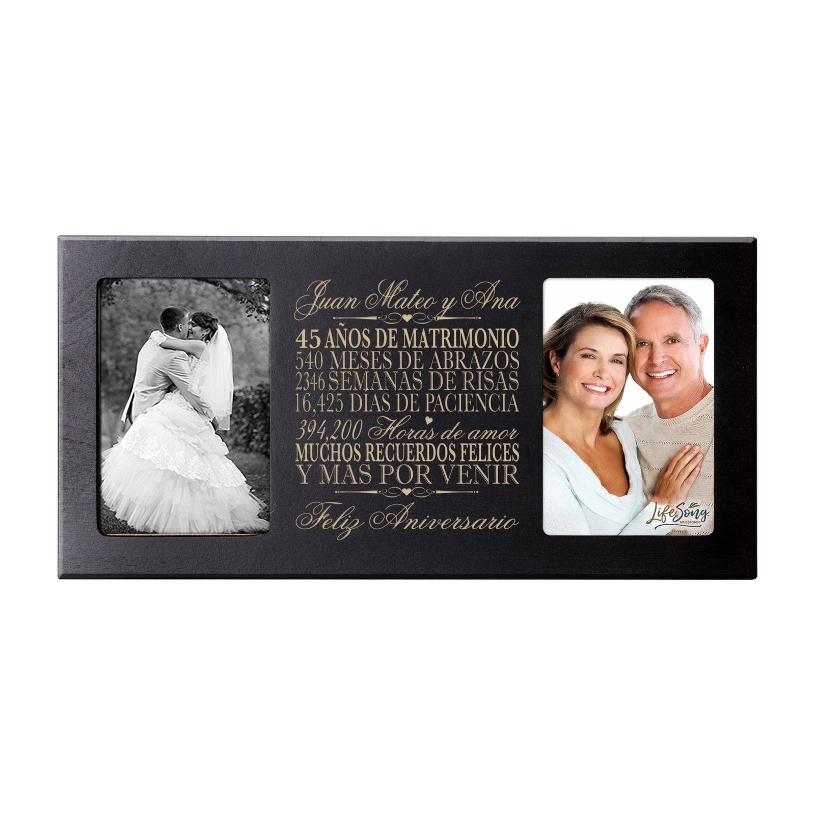 Lifesong Milestones Personalized 45th Wedding Anniversary Spanish Picture Frame