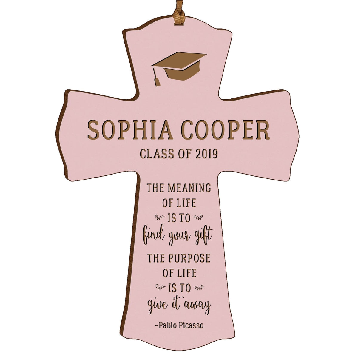 Personalized 4x6 Graduation Cross Gift For Graduate - The Meaning - LifeSong Milestones