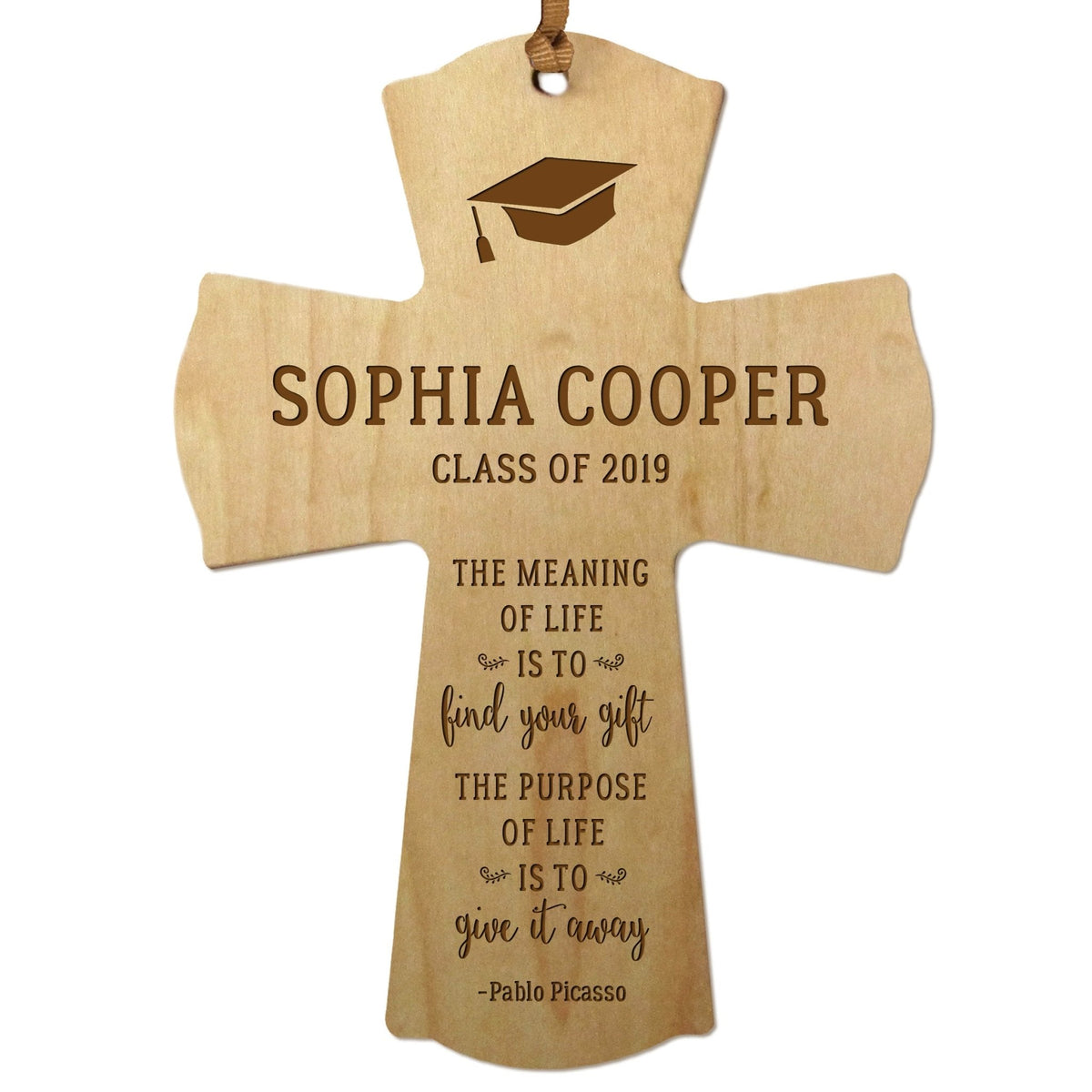 Personalized 4x6 Graduation Cross Gift For Graduate - The Meaning - LifeSong Milestones