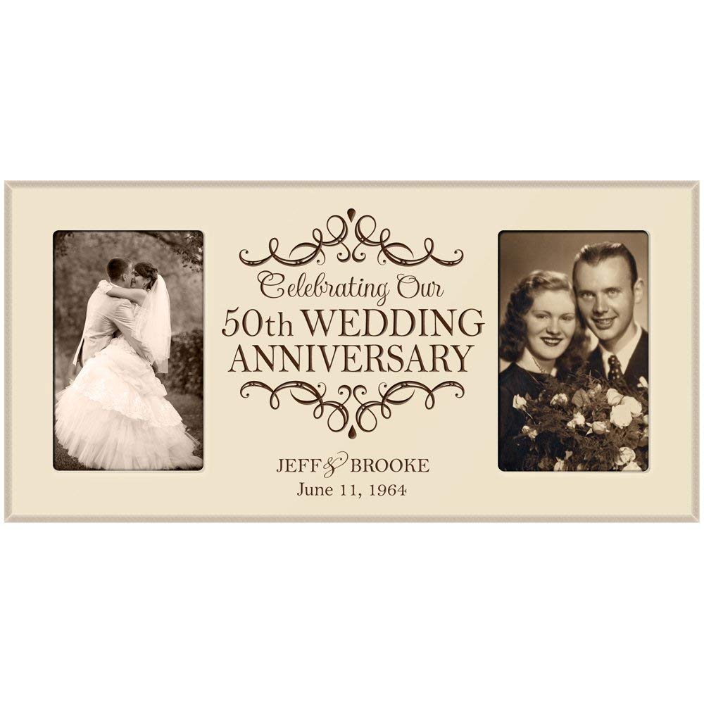 Lifesong Milestones Personalized 50th Wedding Anniversary Photo Frame Gift Ideas for Couples