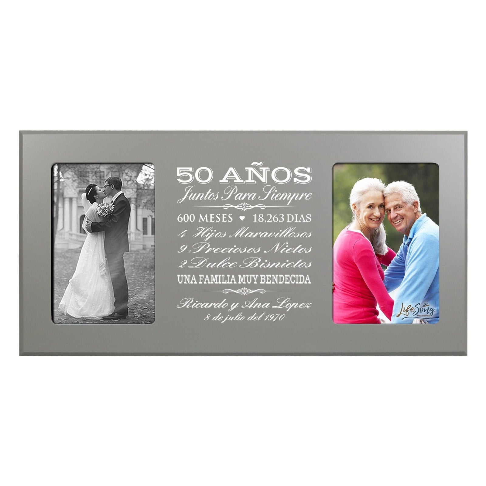 Lifesong Milestones Personalized Couples 50th Wedding Anniversary Spanish Picture Frame