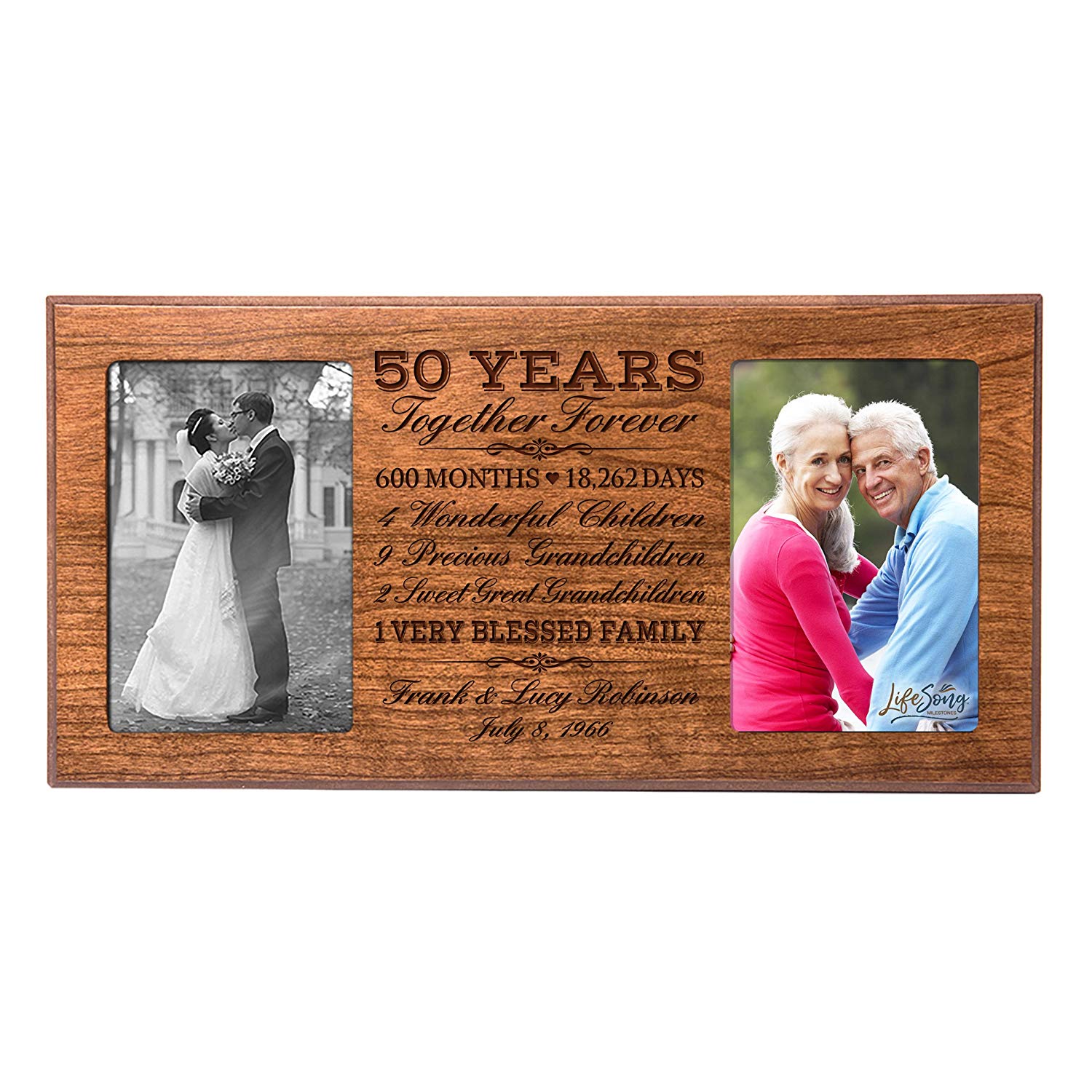 Lifesong Milestones Personalized Picture Frame for Couples 50th Wedding Anniversary Decorations