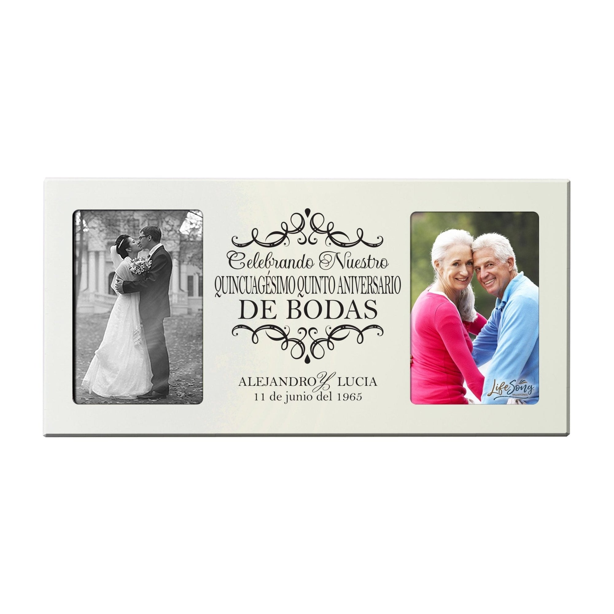 Lifesong Milestones Personalized 55th Wedding Anniversary Spanish Picture Frame Decorations