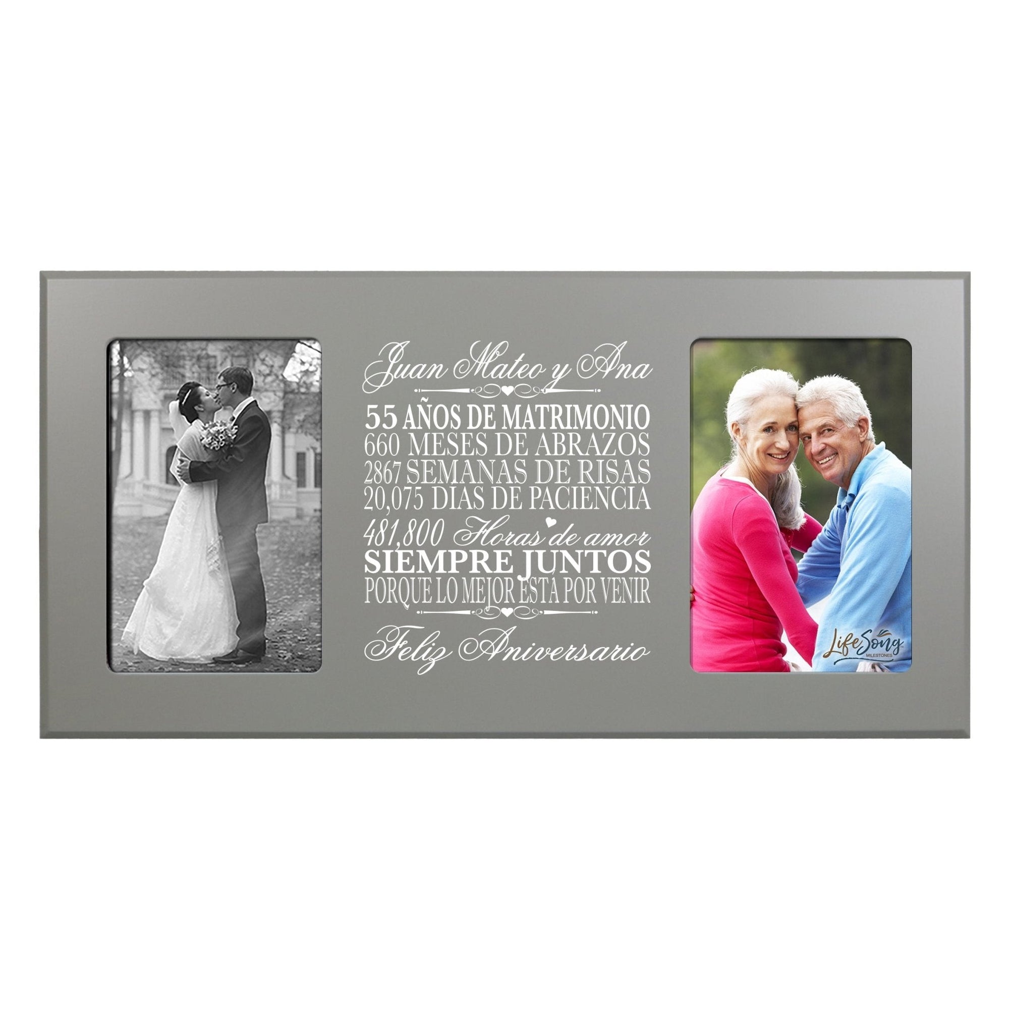 Lifesong Milestones Personalized 55th Wedding Anniversary Spanish Picture Frame