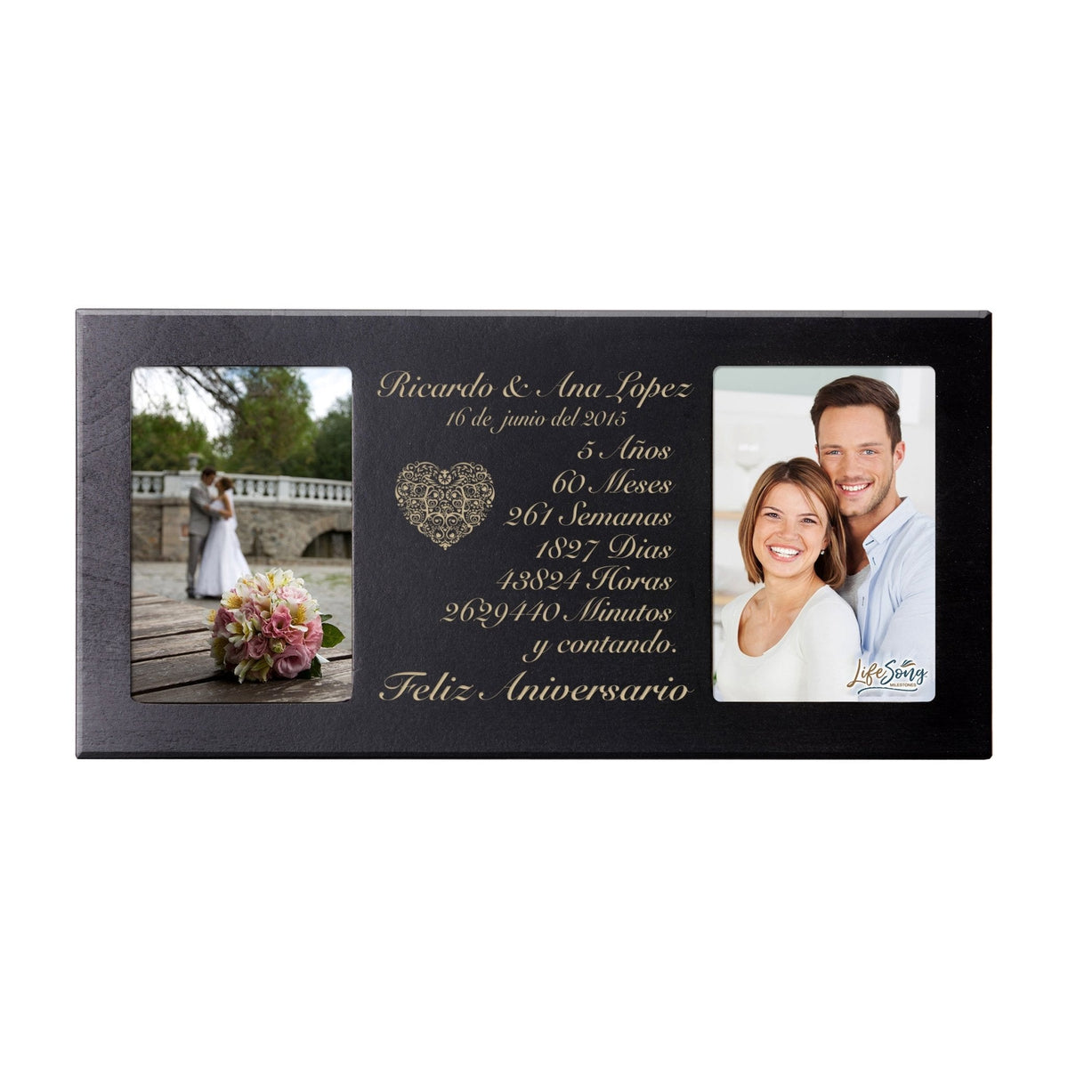 Lifesong Milestones Personalized Couples 5th Wedding Anniversary Spanish Picture Frame