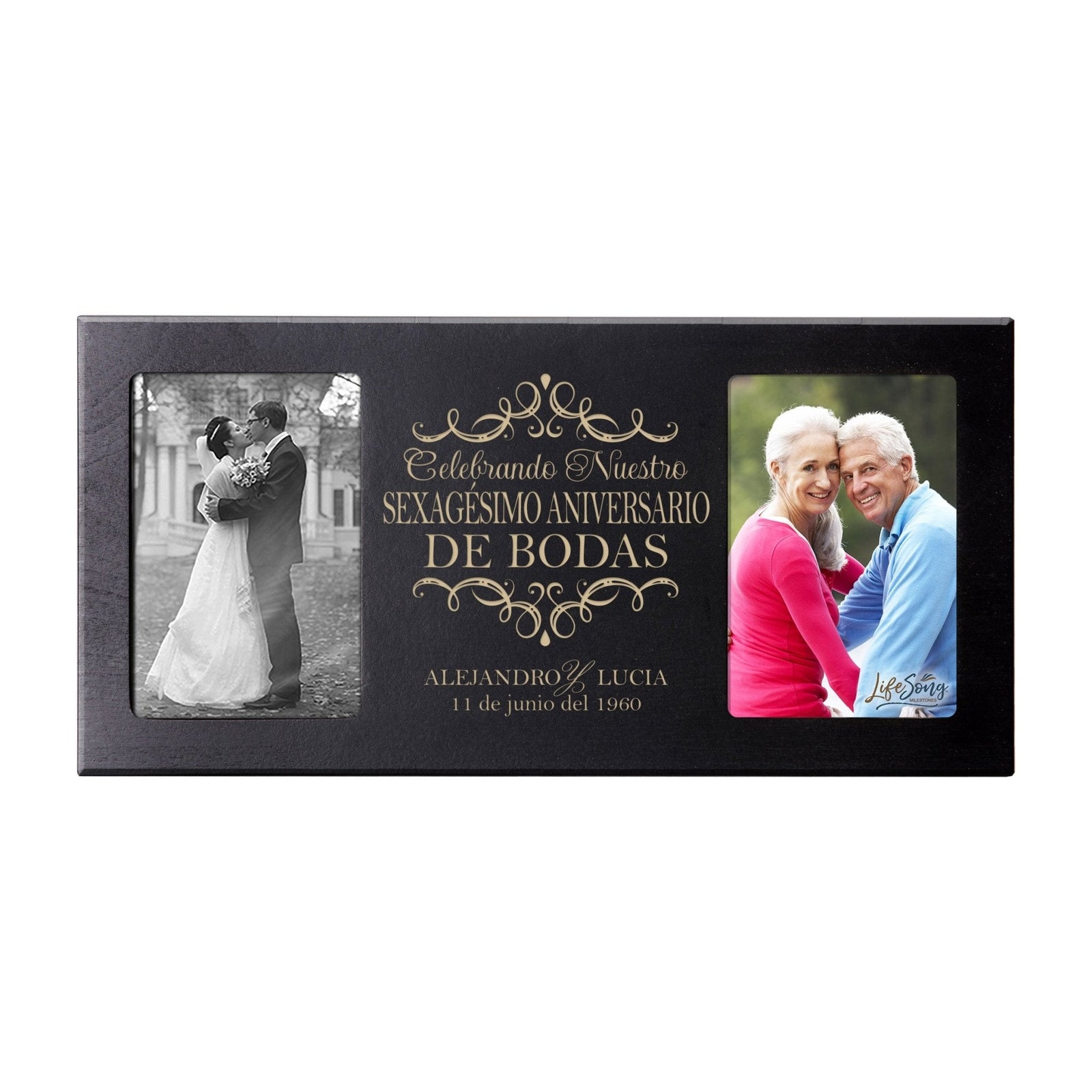 Lifesong Milestones Personalized 60th Wedding Anniversary Spanish Picture Frame Decorations