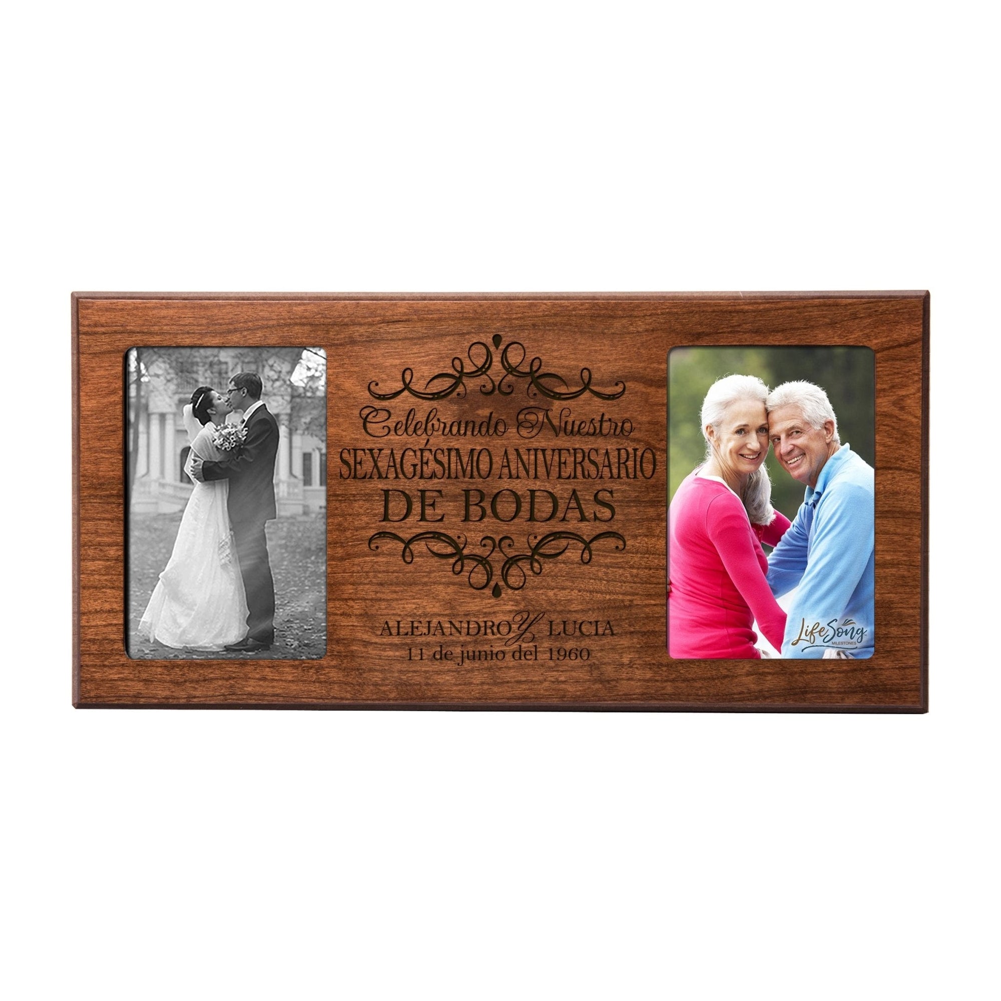 Personalized Picture Frame 60th Wedding Anniversary Spanish Gift Ideas