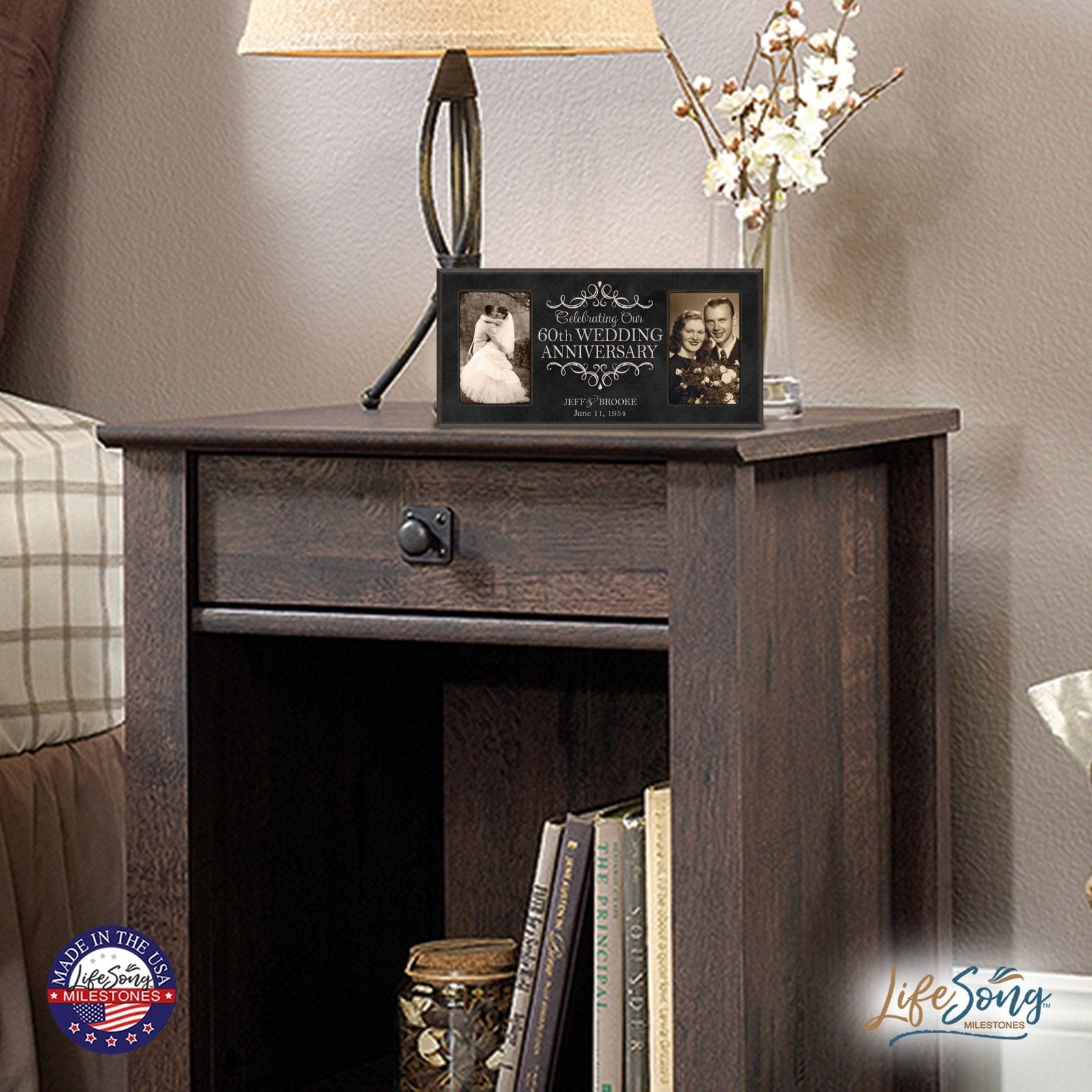 Personalized 60th Wedding Anniversary Picture frame Gift - LifeSong Milestones