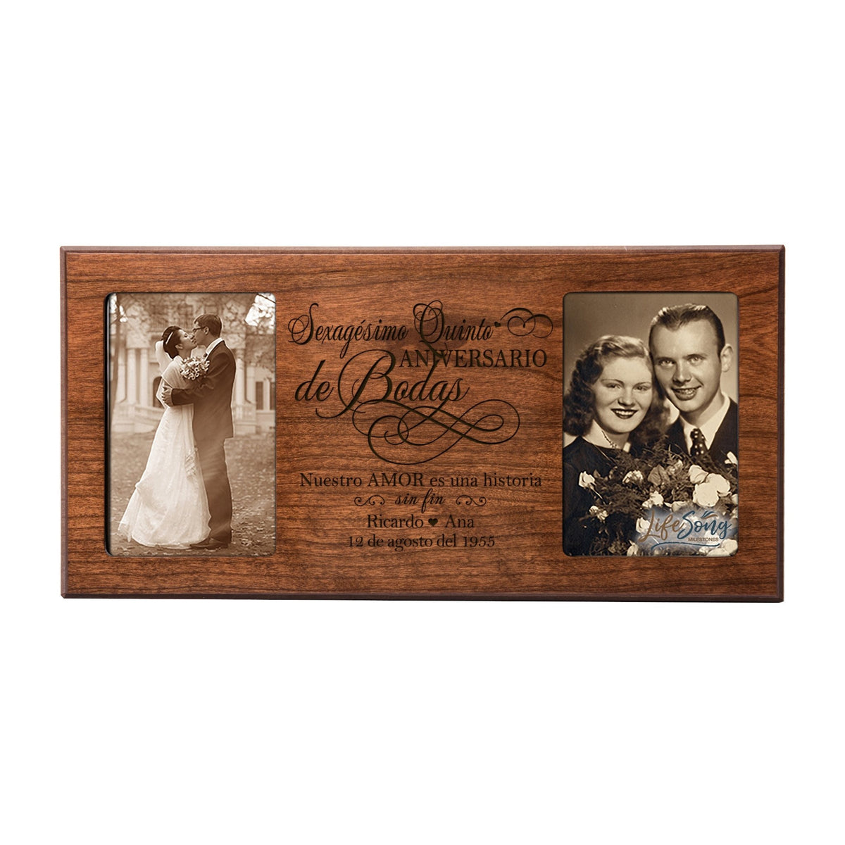 Lifesong Milestones Personalized Couples 65th Wedding Anniversary Spanish Picture Frame Home Decor