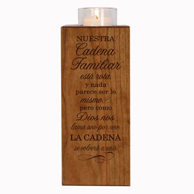Personalized 8 in Vertical Candle Holder Spanish - LifeSong Milestones
