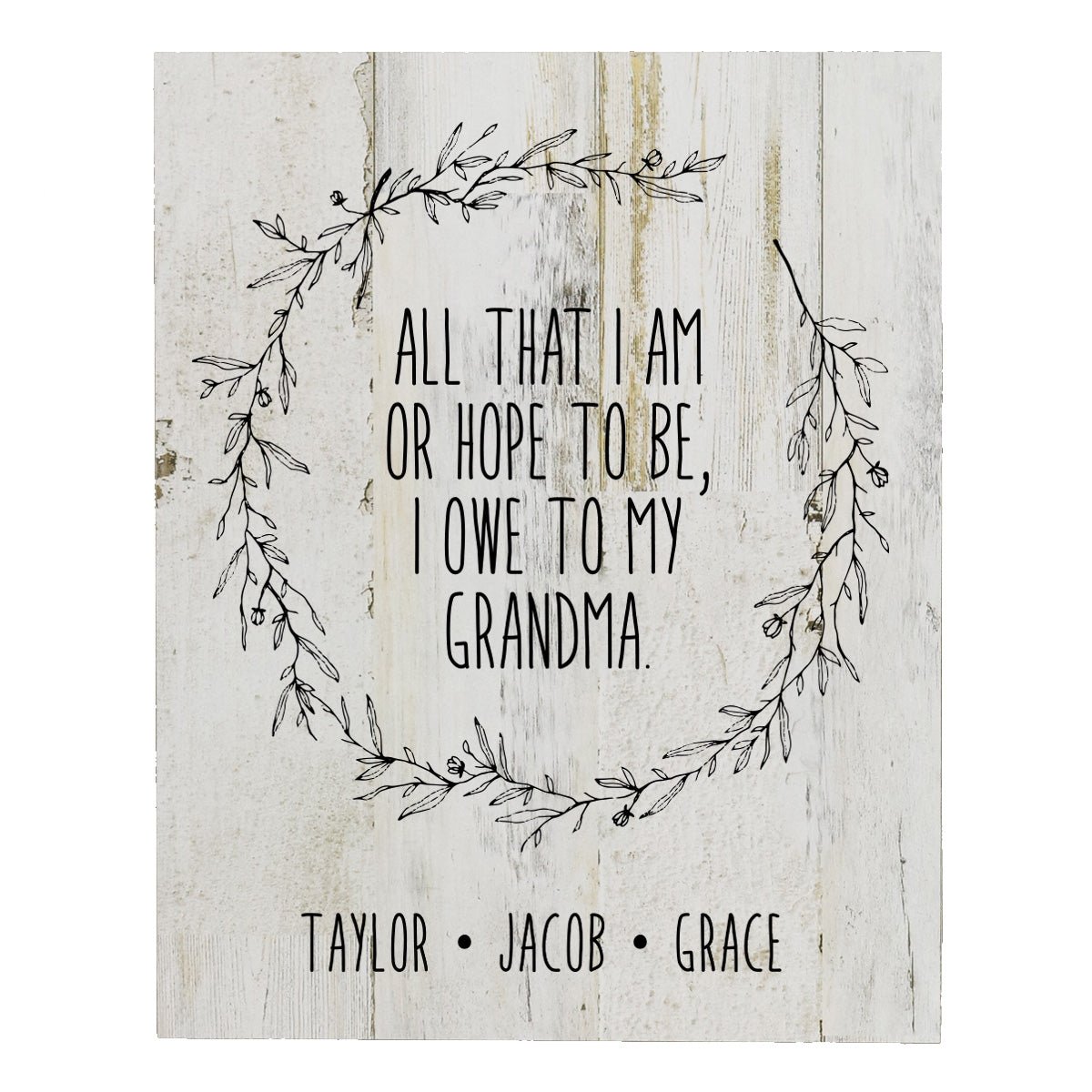 Personalized 8 x 10 Mother's Day Plaque - All That I Am - White - LifeSong Milestones