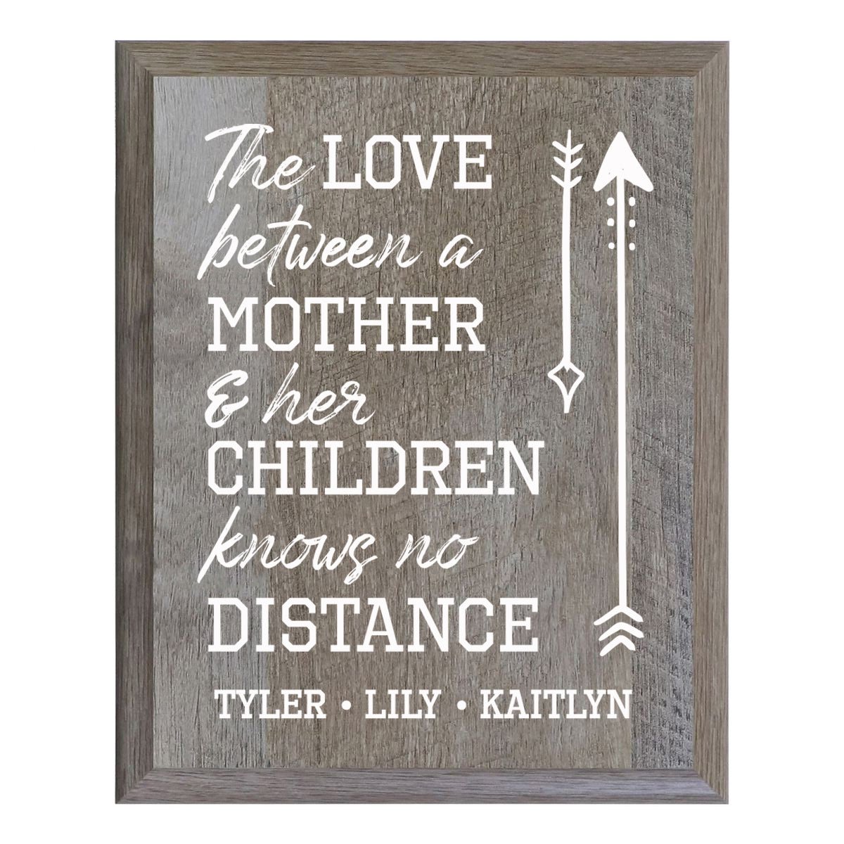 Personalized 8 x 10 Mother's Day Plaque - The Love - Barnwood - LifeSong Milestones