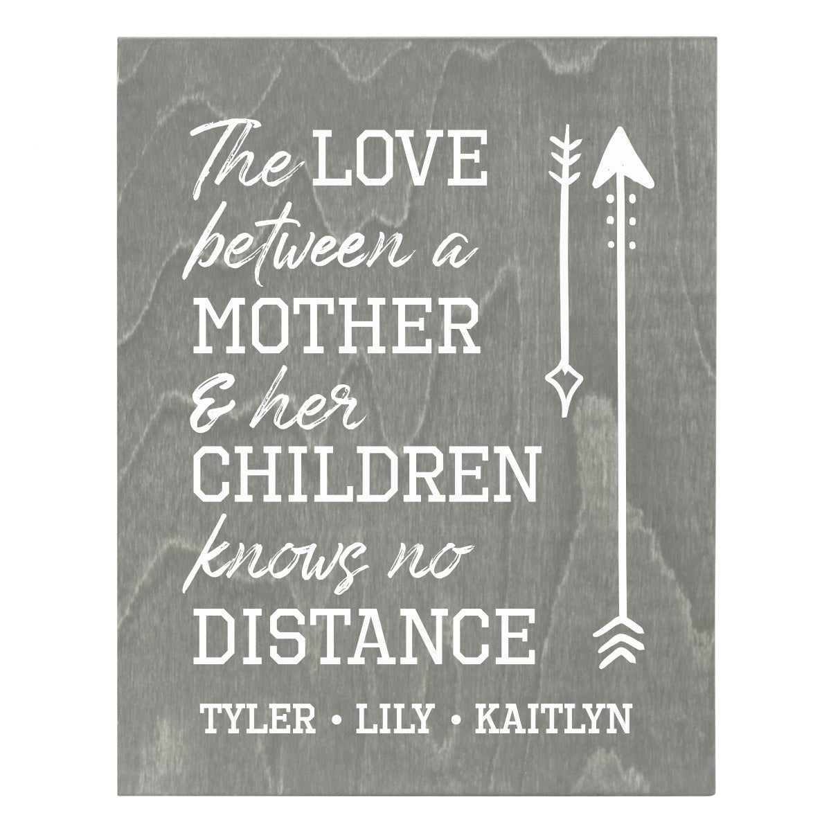 Personalized 8 x 10 Mother's Day Plaque - The Love - Grey - LifeSong Milestones