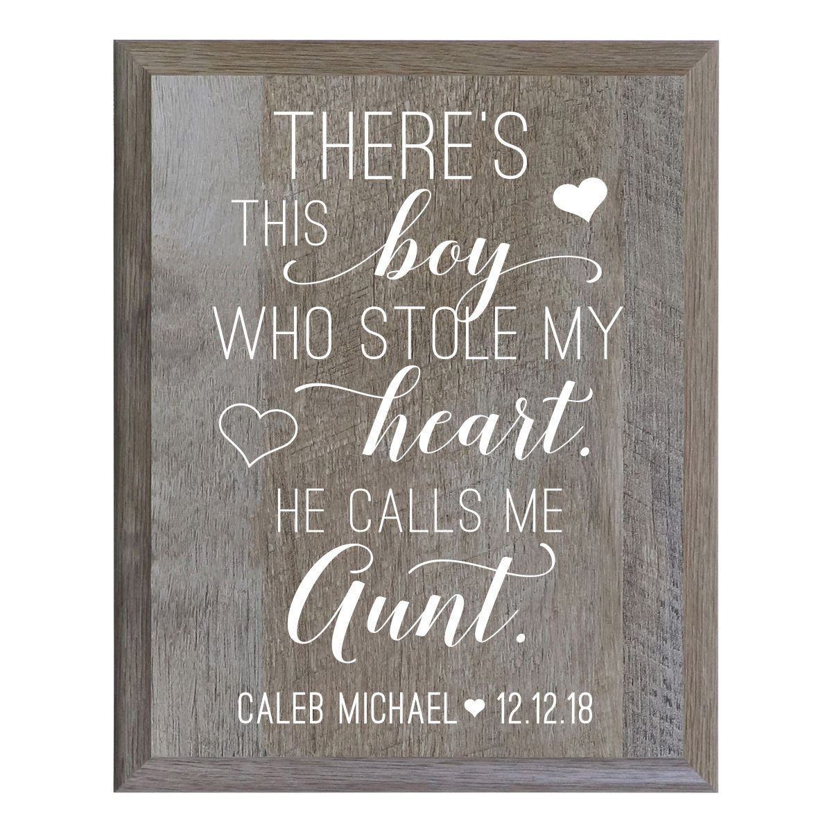 Personalized 8 x 10 Mother&#39;s Day Plaque - There&#39;s This Boy - Barnwood - LifeSong Milestones