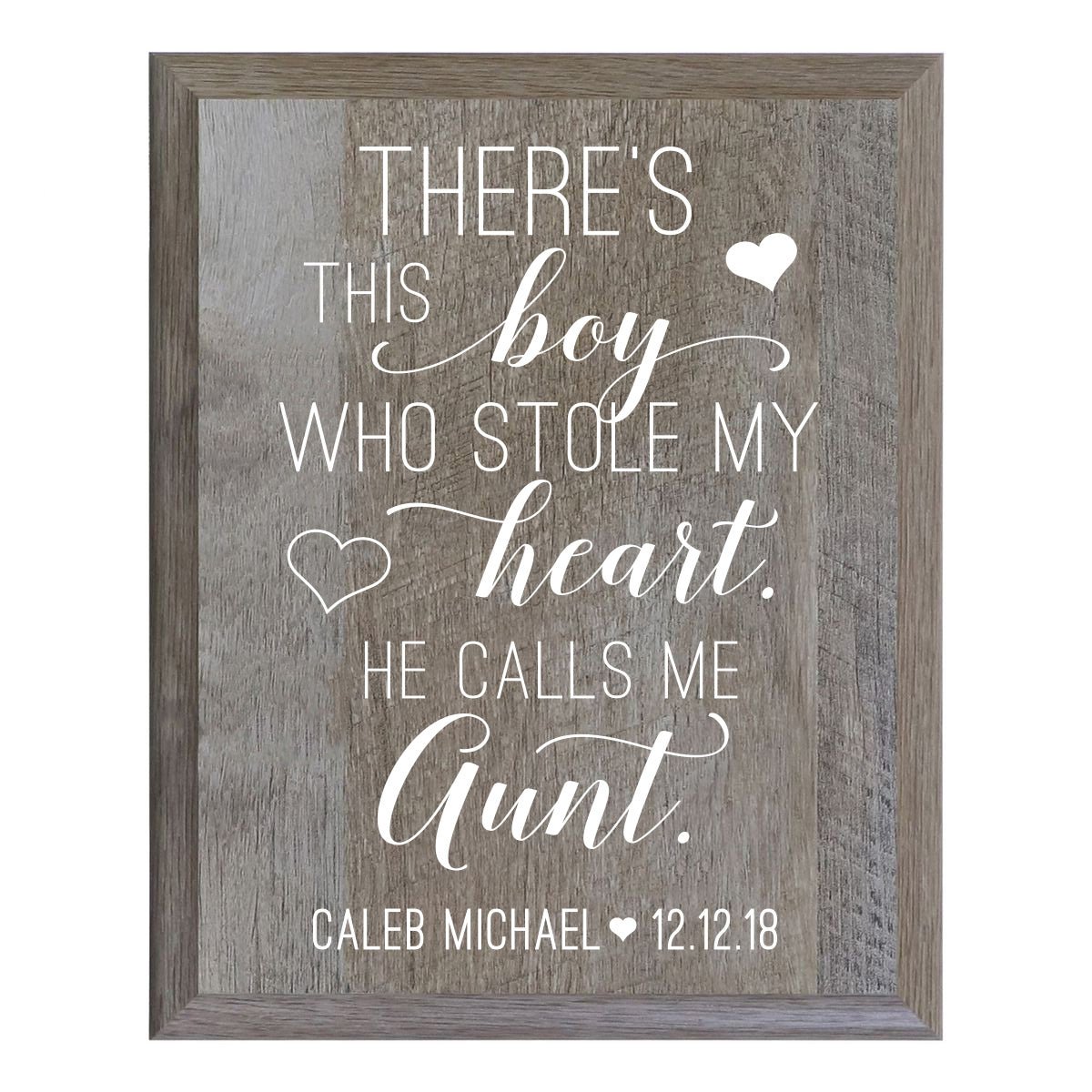 Personalized 8 x 10 Mother's Day Plaque - There's This Boy - Barnwood - LifeSong Milestones