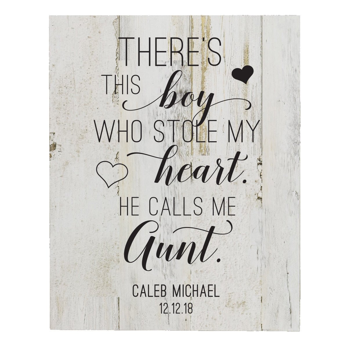 Personalized 8 x 10 Mother's Day Plaque - There's This Boy - White - LifeSong Milestones