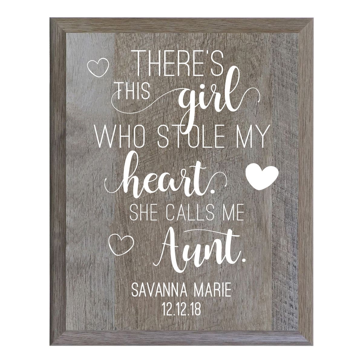 Personalized 8 x 10 Mother&#39;s Day Plaque - There&#39;s This Girl - Barnwood - LifeSong Milestones