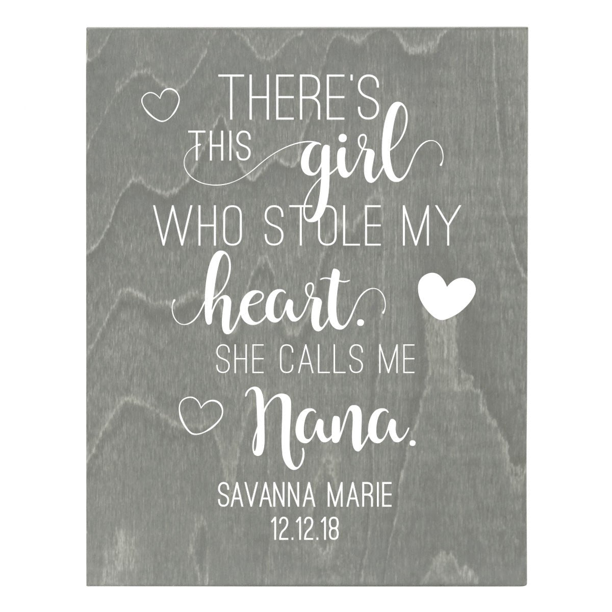 Personalized 8 x 10 Mother's Day Plaque - There's This Girl - Grey - LifeSong Milestones