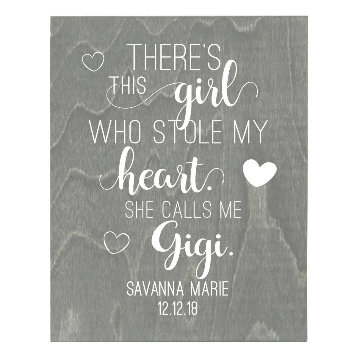 Personalized 8 x 10 Mother's Day Plaque - There's This Girl - Grey - LifeSong Milestones