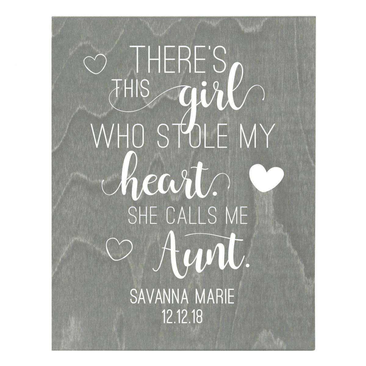 Personalized 8 x 10 Mother&#39;s Day Plaque - There&#39;s This Girl - Grey - LifeSong Milestones