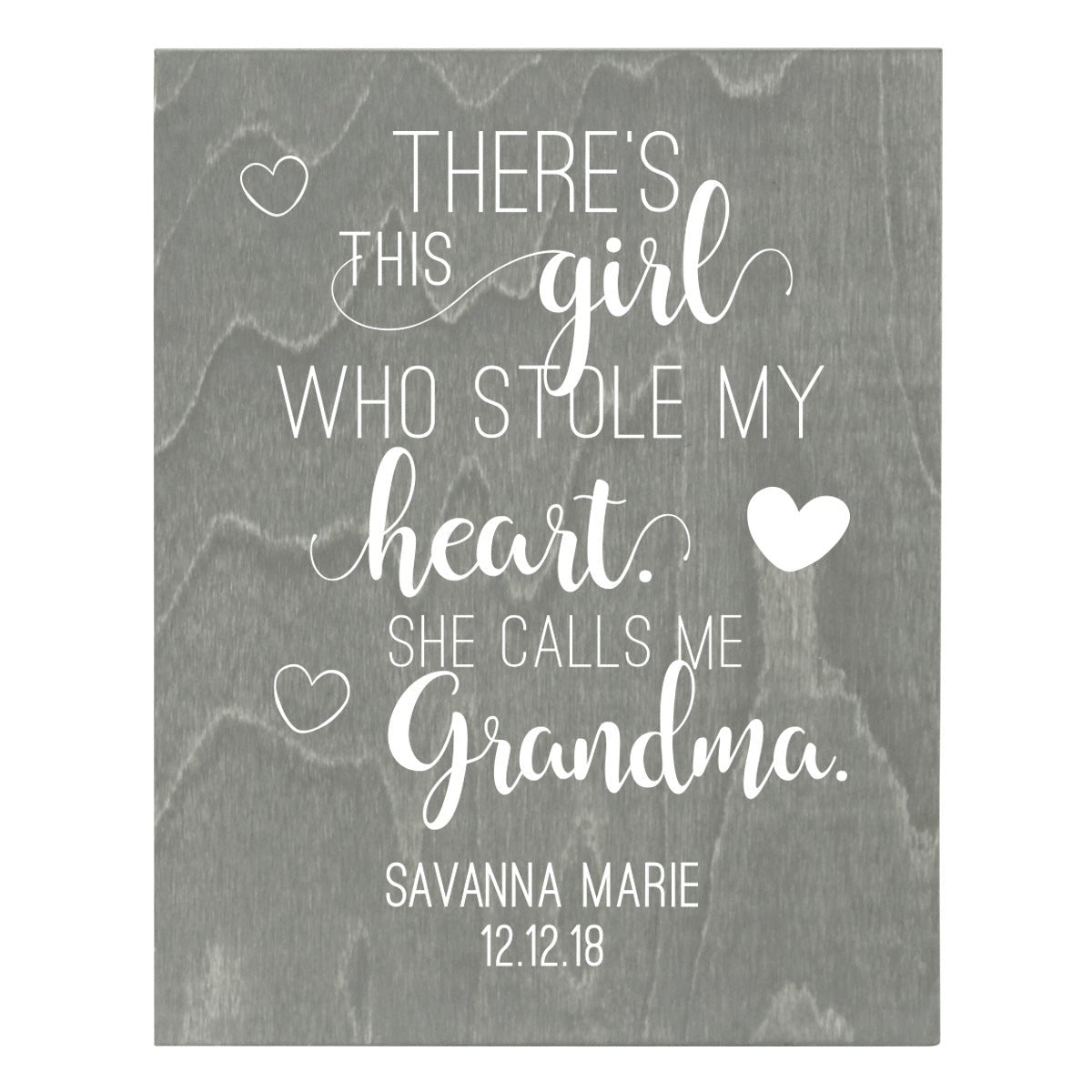 Personalized 8 x 10 Mother's Day Plaque - There's This Girl - Grey - LifeSong Milestones