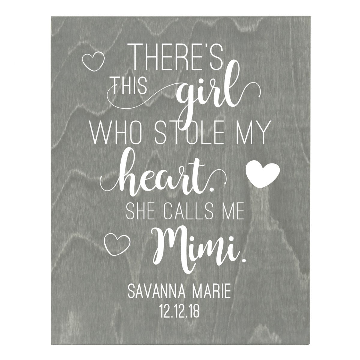 Personalized 8 x 10 Mother's Day Plaque - There's This Girl - Grey - LifeSong Milestones