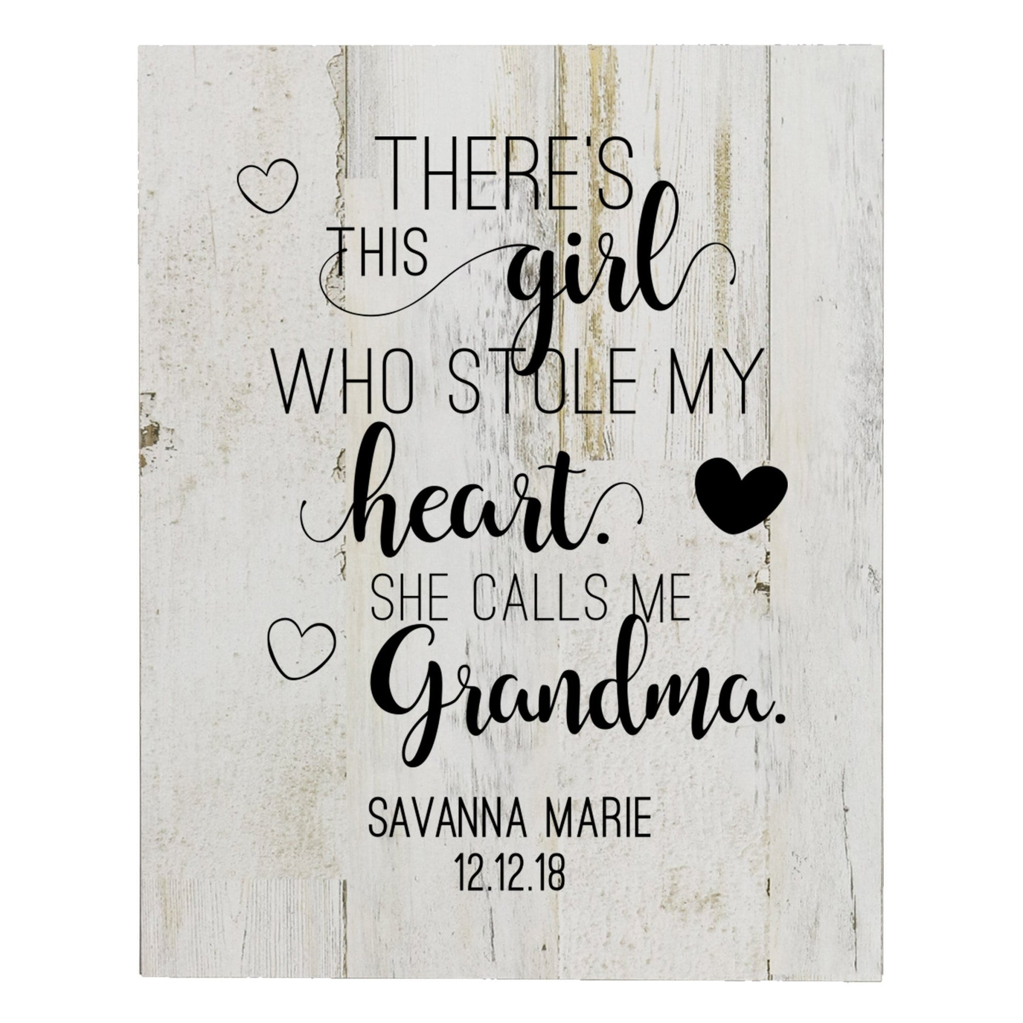 Personalized 8 x 10 Mother's Day Plaque - There's This Girl - White - LifeSong Milestones