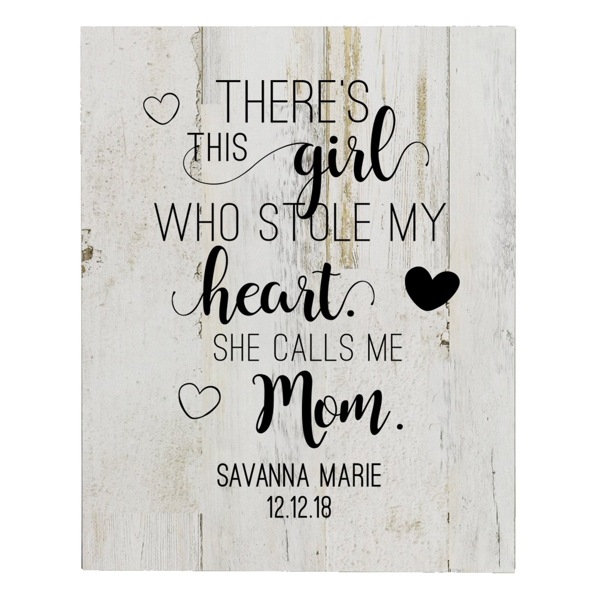 Personalized 8 x 10 Mother's Day Plaque - There's This Girl - White - LifeSong Milestones