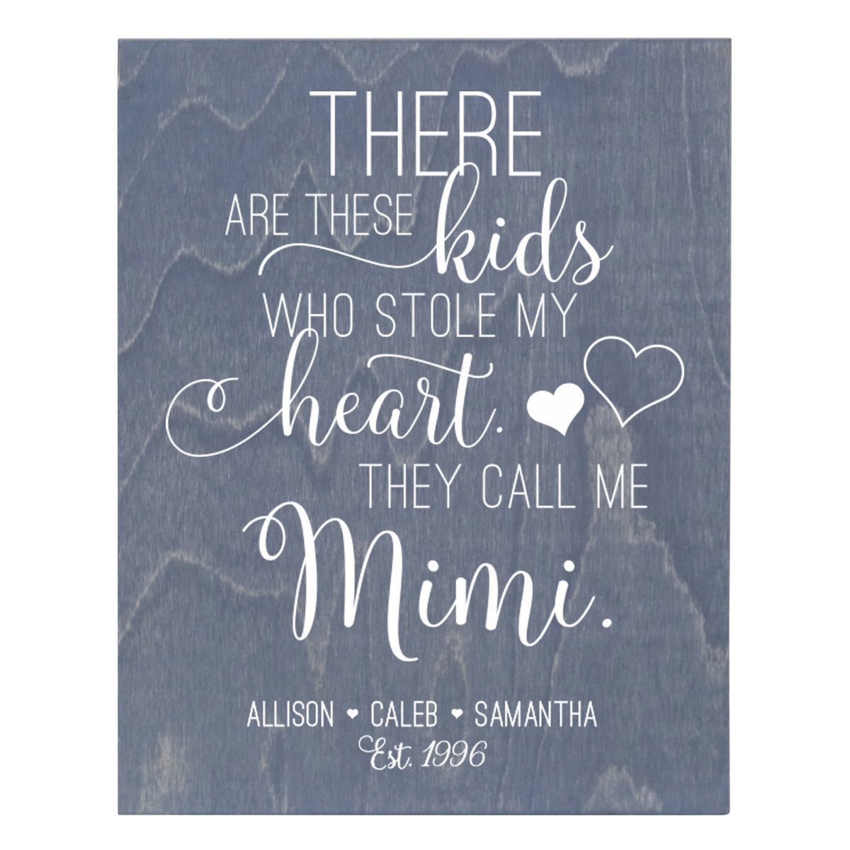 Personalized 8 x 10 Mother's Day Plaque - These Kids - Grey - LifeSong Milestones
