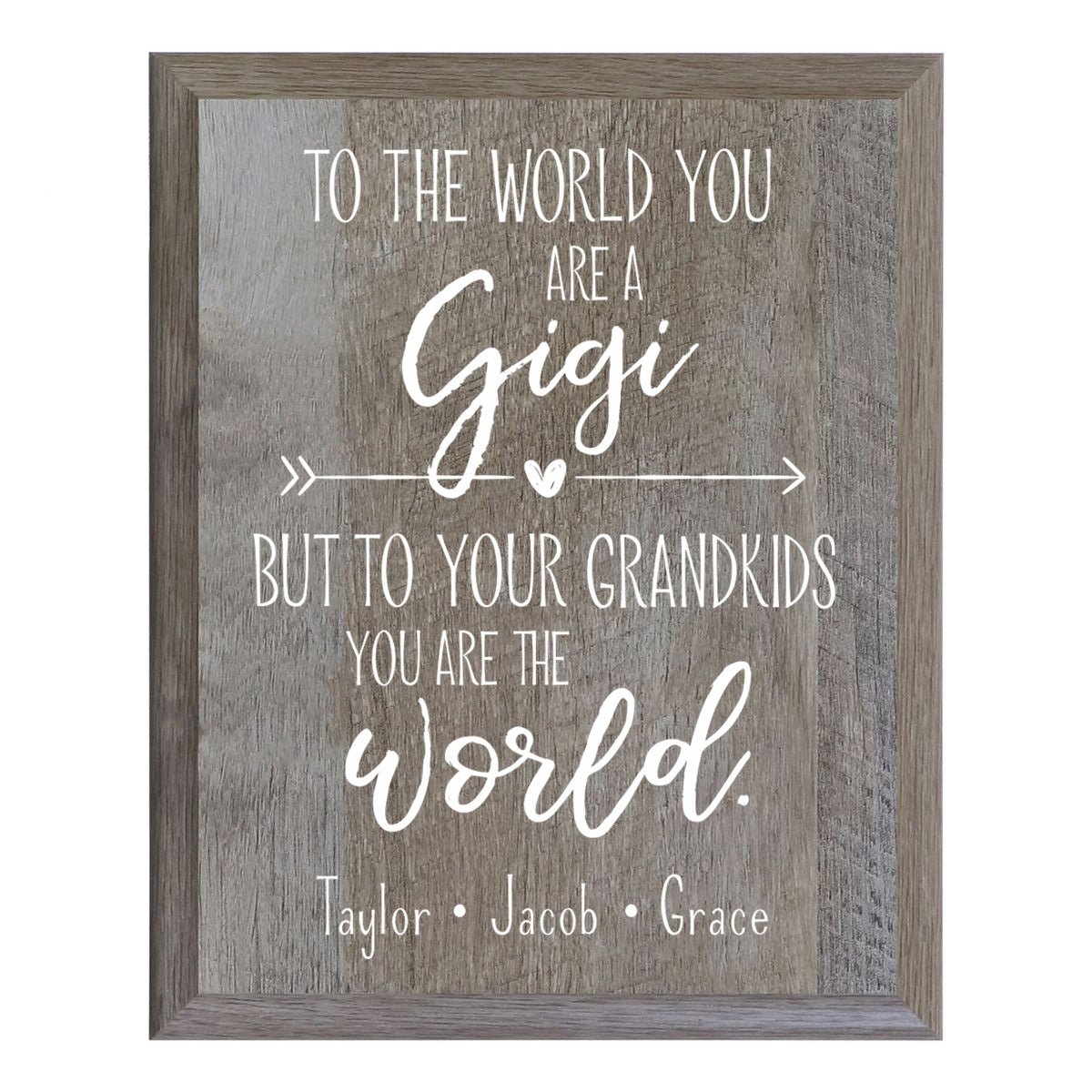 Personalized 8 x 10 Mother's Day Plaque - To The World - Barnwood - LifeSong Milestones