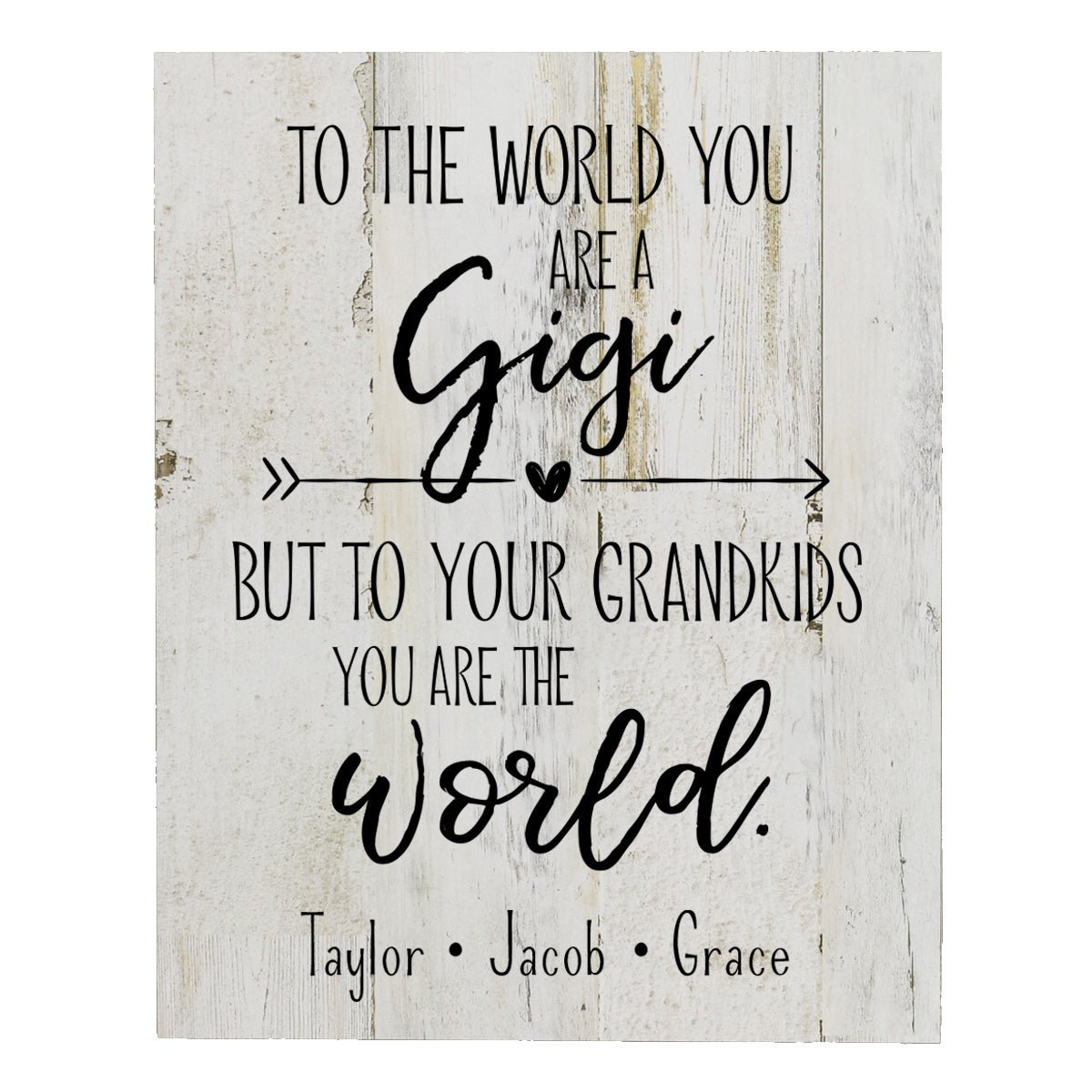 Personalized 8 x 10 Mother's Day Plaque - To The World - White - LifeSong Milestones