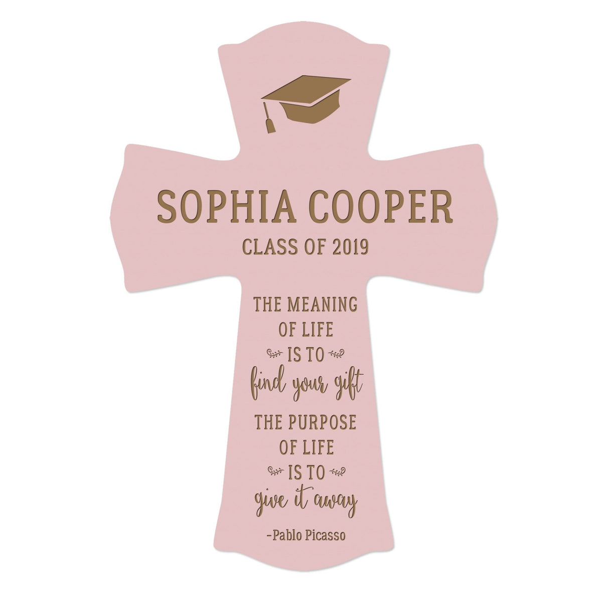 Personalized 8x11 Graduation Cross Gift For Graduate - The Meaning - LifeSong Milestones