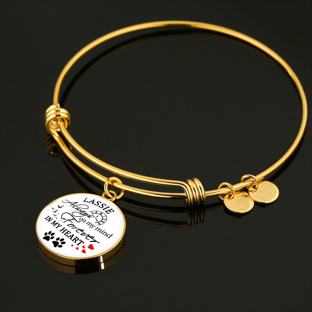 Personalized Always On My Mind Forever in My Heart In Loving Memory Bangle Jewelry - LifeSong Milestones