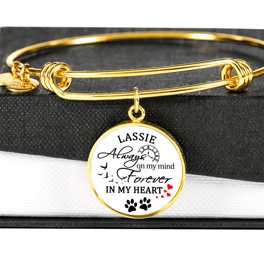 Personalized Always On My Mind Forever in My Heart In Loving Memory Bangle Jewelry - LifeSong Milestones