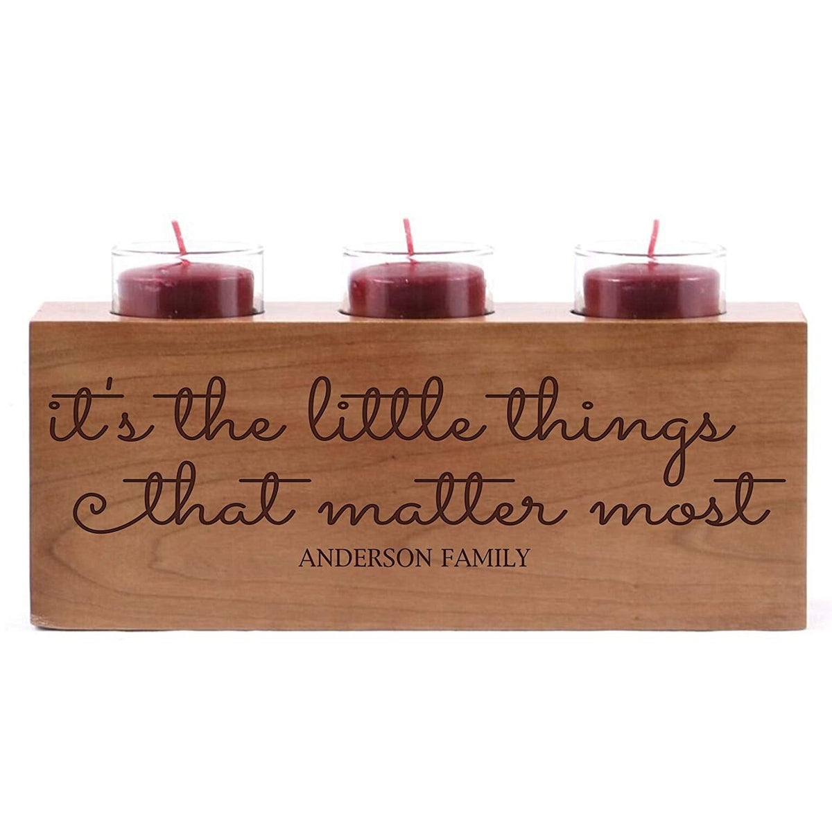 Personalized Anniversary Cherry Candle Holders - LifeSong Milestones