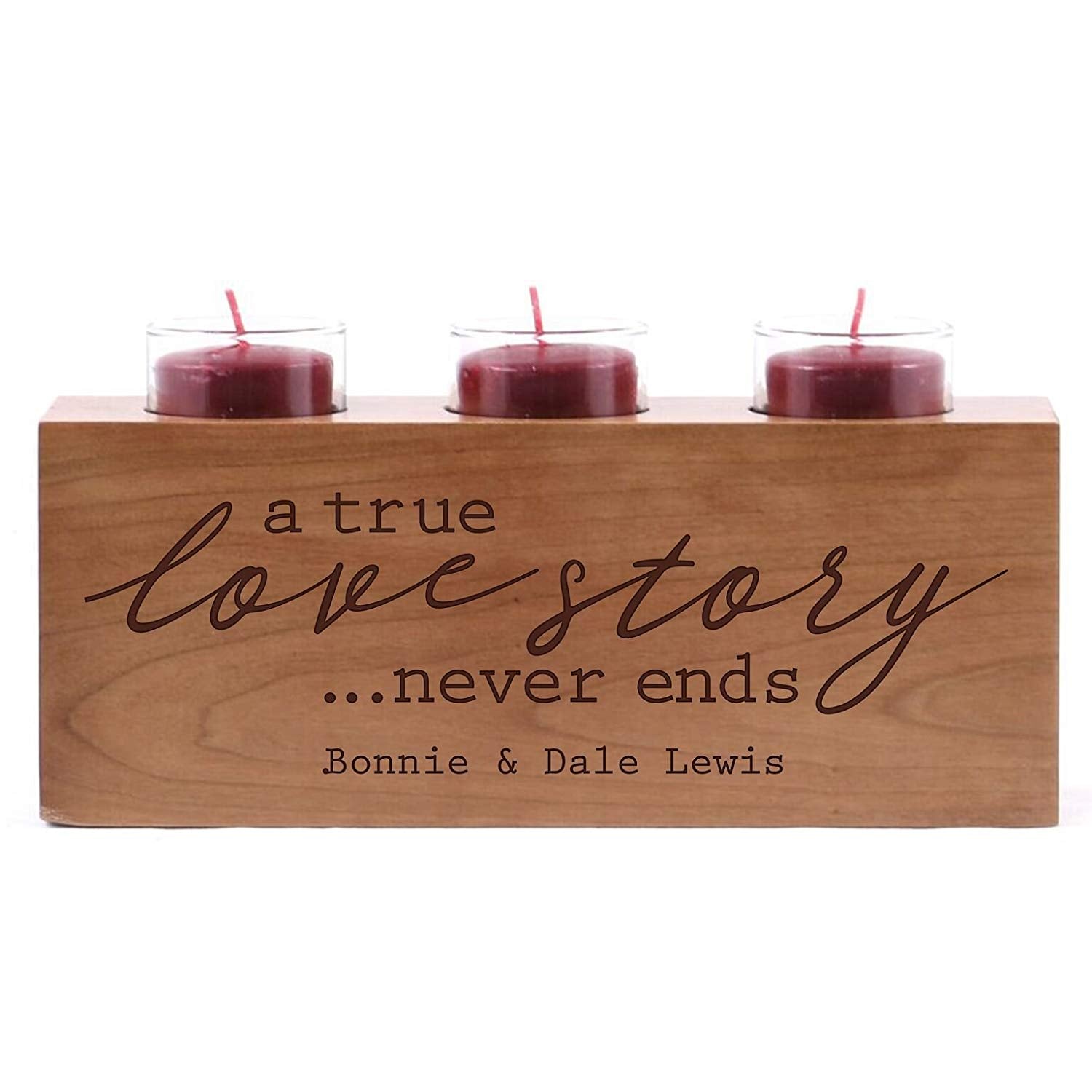 Personalized Anniversary Cherry Candle Holders - LifeSong Milestones