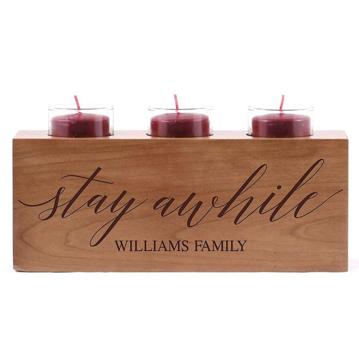 Personalized Anniversary Cherry Candle Holders - LifeSong Milestones