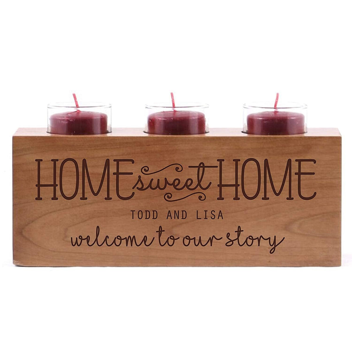Personalized Anniversary Cherry Candle Holders - LifeSong Milestones