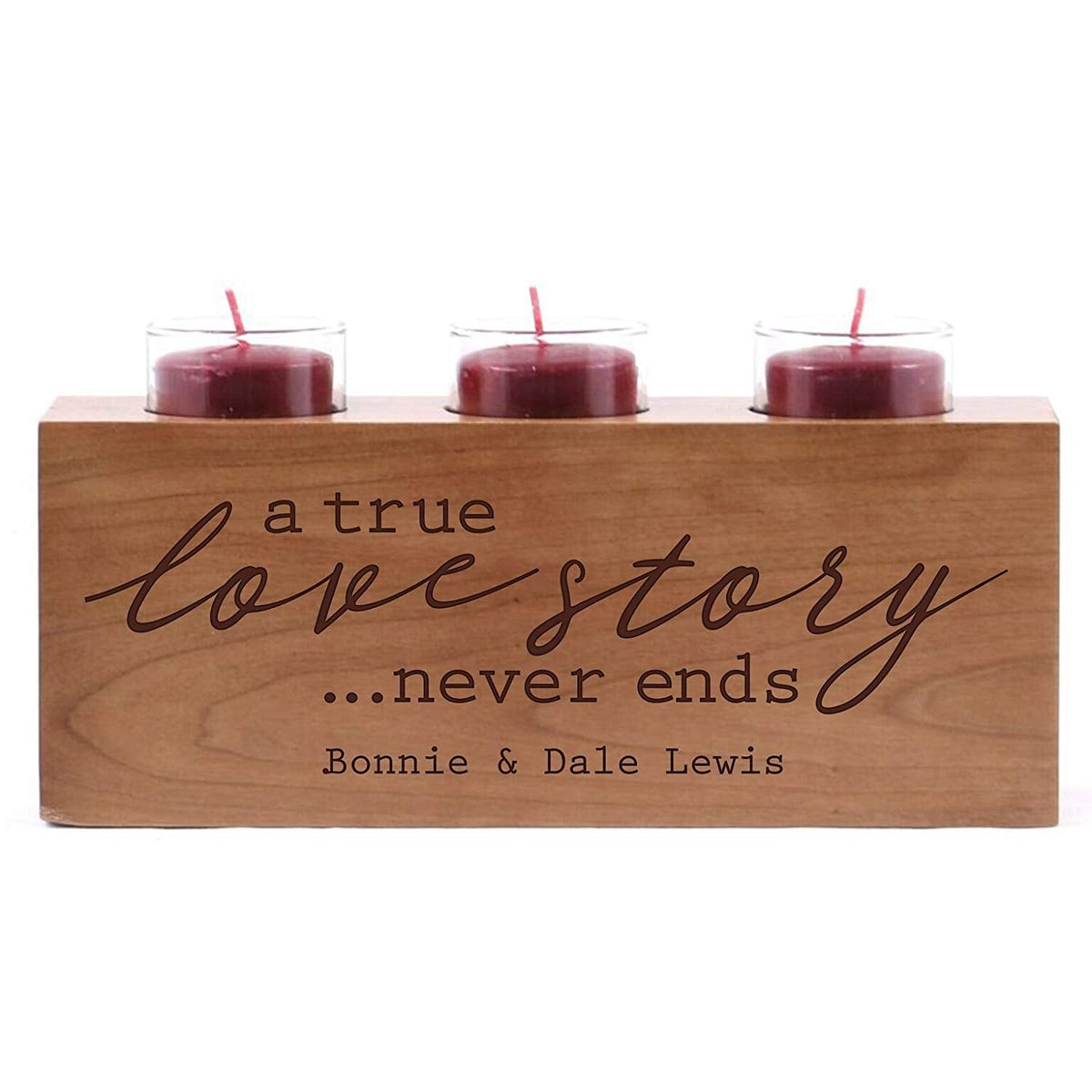 Personalized Anniversary Cherry Candle Holders - LifeSong Milestones