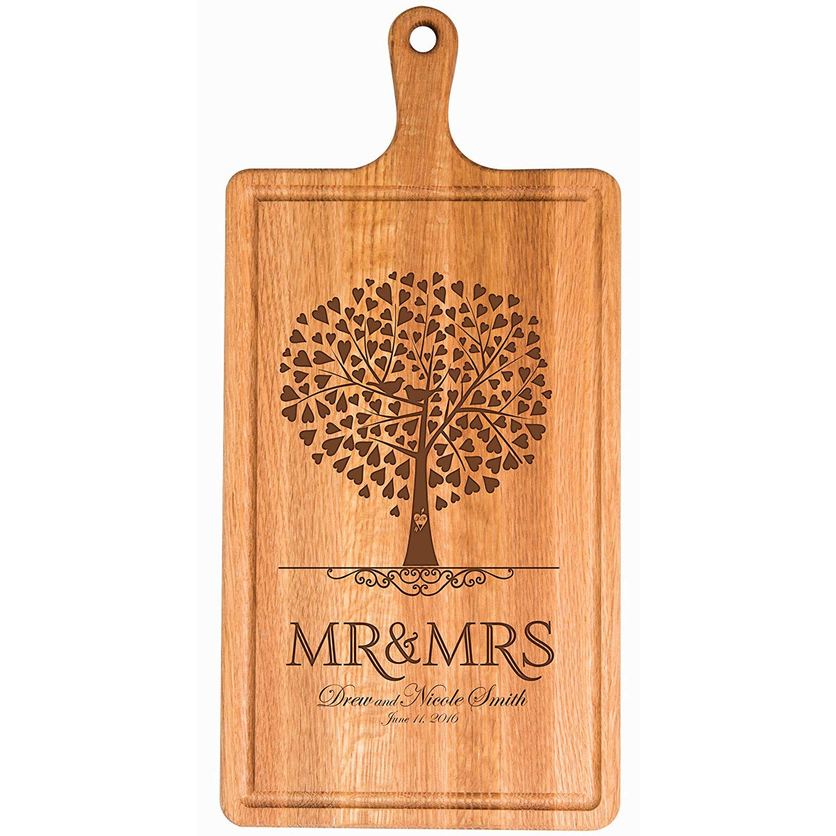 Personalized Anniversary Cherry Cutting Board &quot;Mr. Mrs.&quot; - LifeSong Milestones