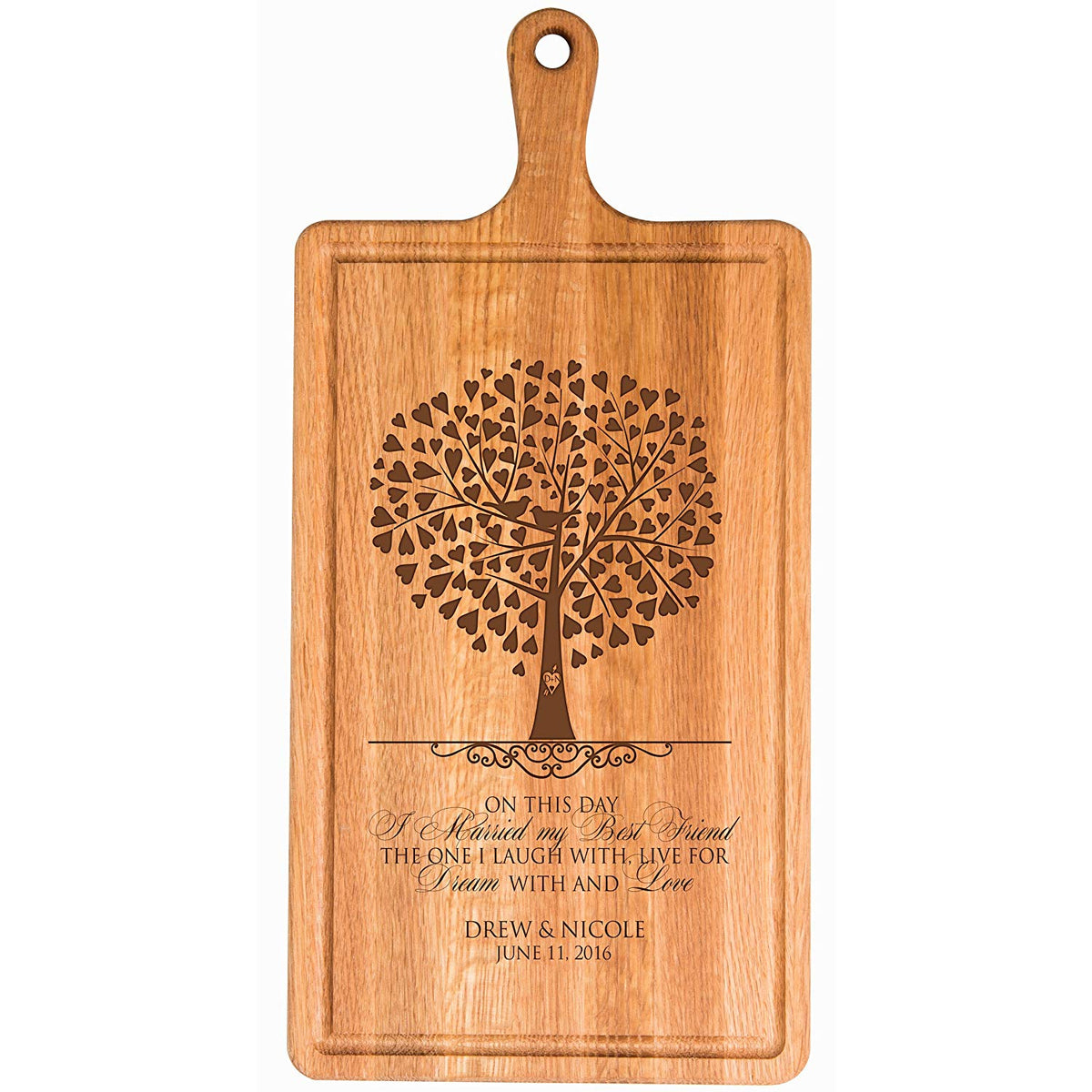 Personalized Anniversary Cherry Cutting Board &quot;On This Day&quot; - LifeSong Milestones